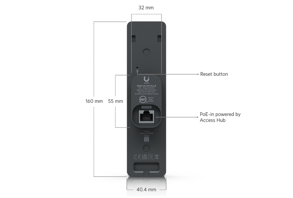 Ubiquiti UA-G3-PRO | UniFi Access Reader G3 Pro – White