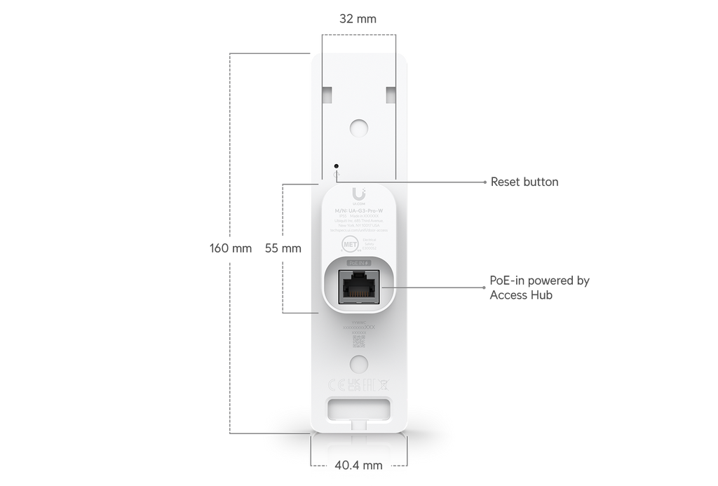 Ubiquiti UA-G3-PRO | UniFi Access Reader G3 Pro – White