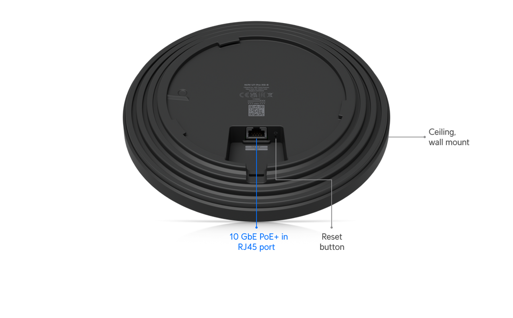 Ubiquiti U7-PRO-XG | UniFi U7 Pro XG | WiFi 7 | 10 GbE | PoE+ – Black