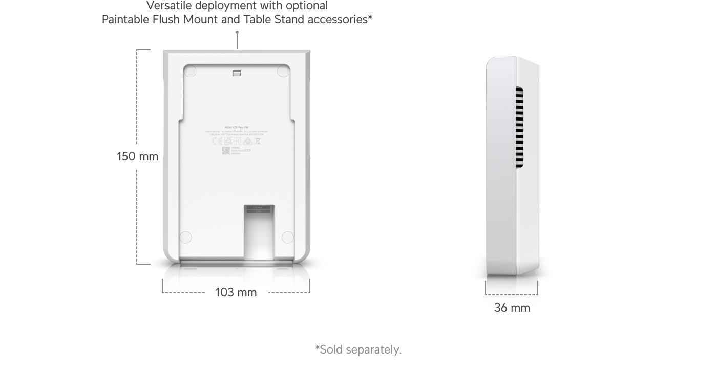 Ubiquiti U7-PRO-WALL | UniFi U7 Pro Wall | WiFi 7 | 2.5 GbE | PoE+ – Default Title