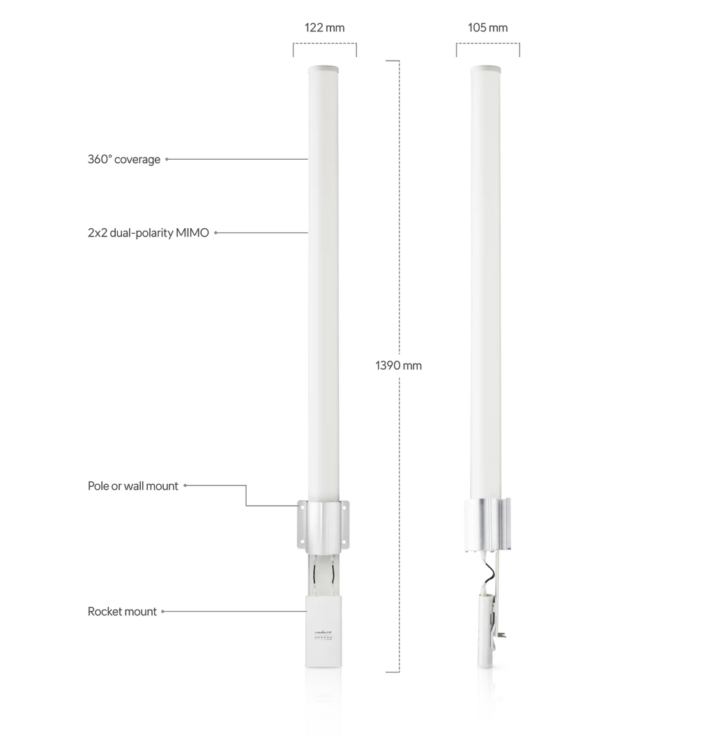 Ubiquiti AMO-5G13 | airMAX Omni Antenna 5 GHz – 13 dBi