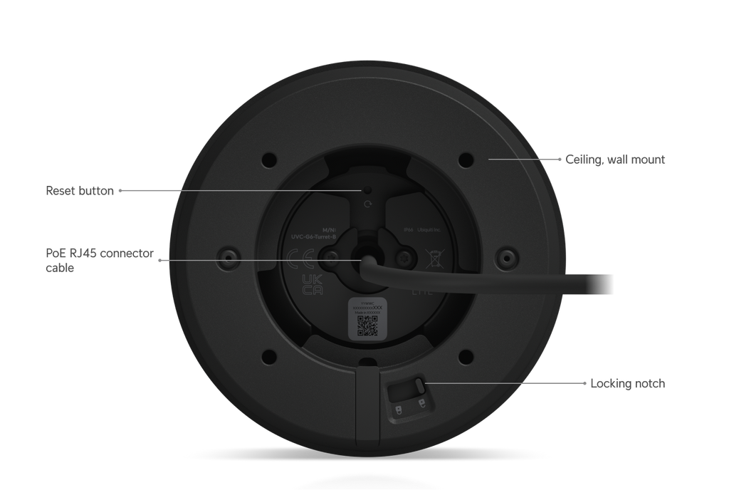 Ubiquiti UVC-G6-TURRET | G6 Turret Camera | 4K | IP66 | PoE – White