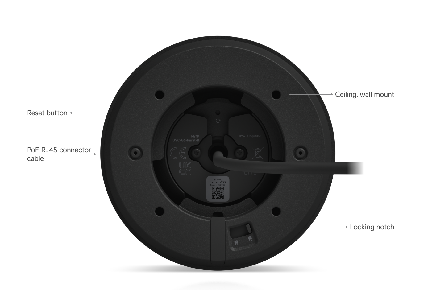 Ubiquiti UVC-G6-TURRET | G6 Turret Camera | 4K | IP66 | PoE – White