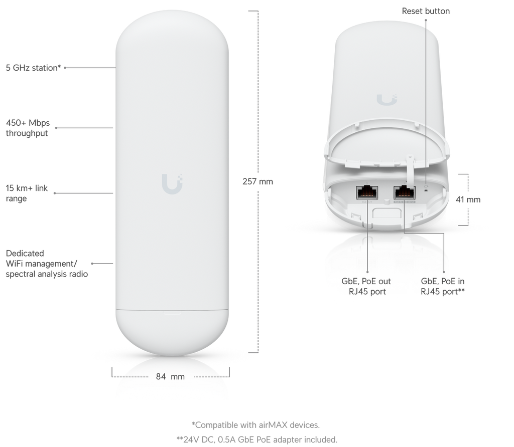 Ubiquiti NS-5AC | airMAX NanoStation 5AC – Default Title