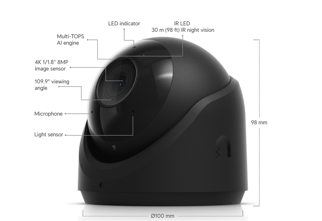 Ubiquiti UVC-G6-TURRET | G6 Turret Camera | 4K | IP66 | PoE – White