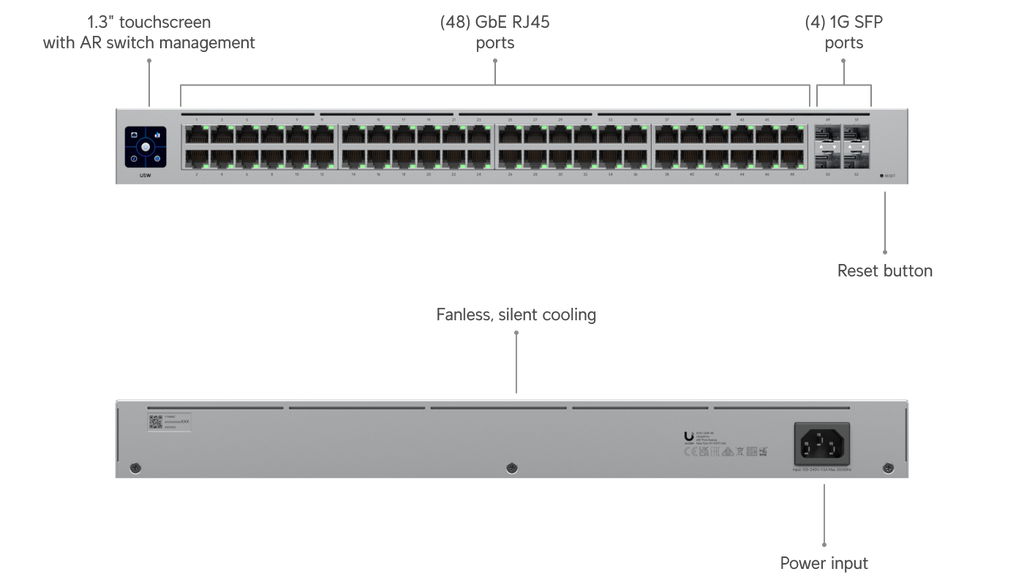 Ubiquiti USW-48 | UniFi Switch 48 | 52 Gbps Switch – Default Title