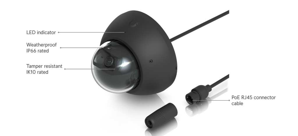 Ubiquiti UVC-AI-DOME | AI Dome Camera | 4K | IP66 | PoE – White