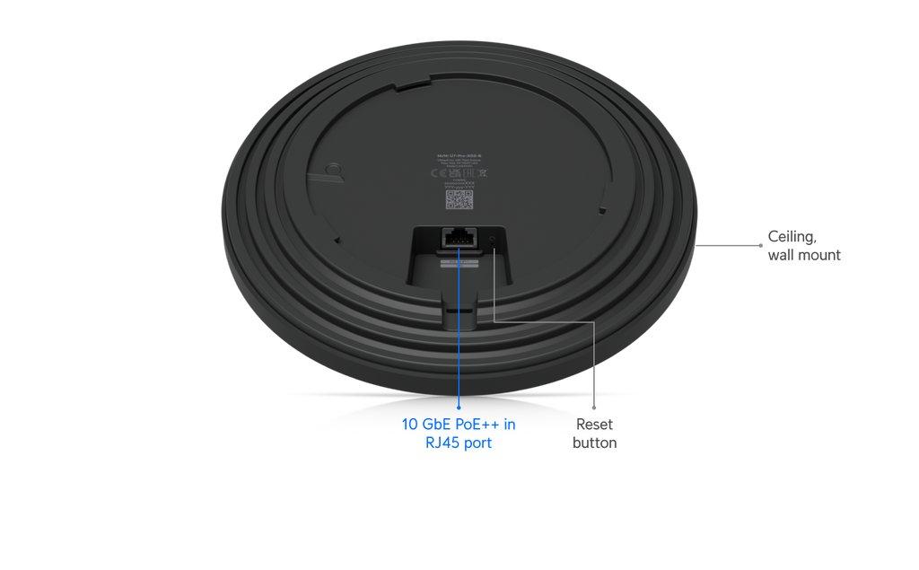 Ubiquiti U7-PRO-XGS | UniFi U7 Pro XGS | WiFi 7 | 10 GbE | PoE++ – Black