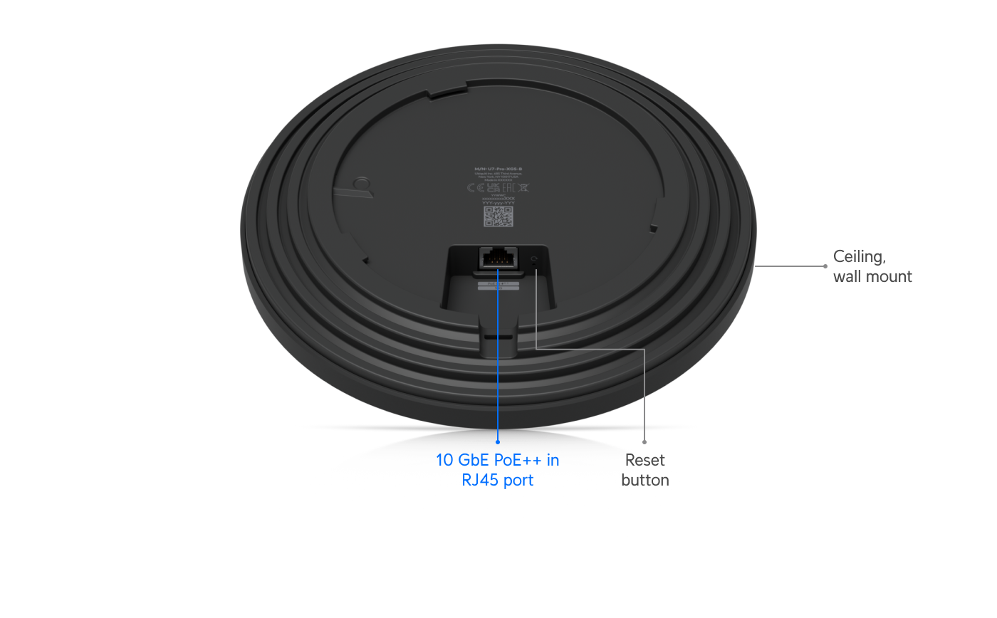 Ubiquiti U7-PRO-XGS | UniFi U7 Pro XGS | WiFi 7 | 10 GbE | PoE++ – Black