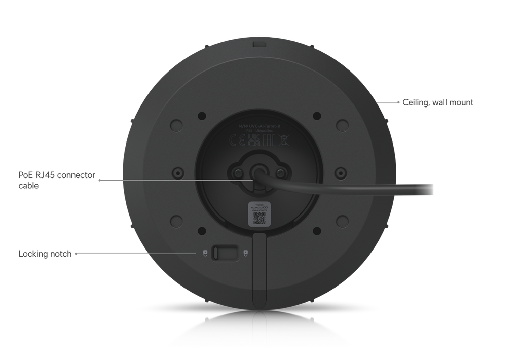 Ubiquiti UVC-AI-TURRET | AI Turret Camera | 4K | IP66 | PoE+ – White