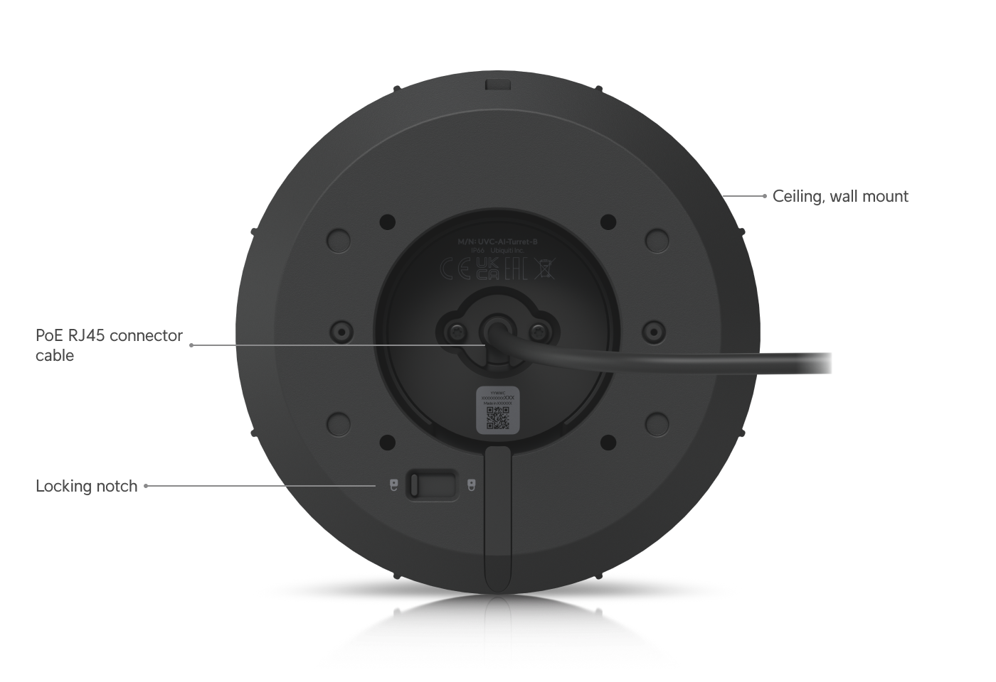 Ubiquiti UVC-AI-TURRET | AI Turret Camera | 4K | IP66 | PoE+ – White