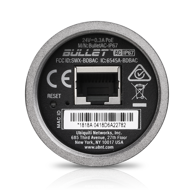 Ubiquiti BULLETAC-IP67 | airMAX Bullet AC IP67 – Default Title