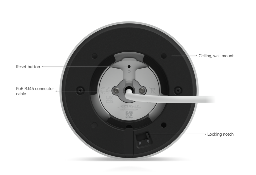 Ubiquiti UVC-G6-TURRET | G6 Turret Camera | 4K | IP66 | PoE – White