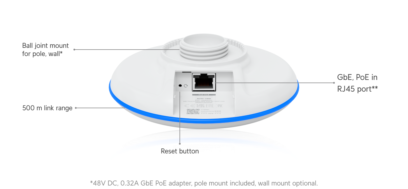 Ubiquiti UBB | UniFi Building‑to‑Building Bridge – Default Title