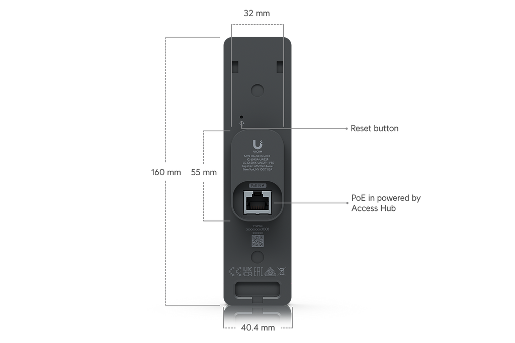 Ubiquiti UA-G2-PRO | UniFi Access Reader G2 Pro – Black